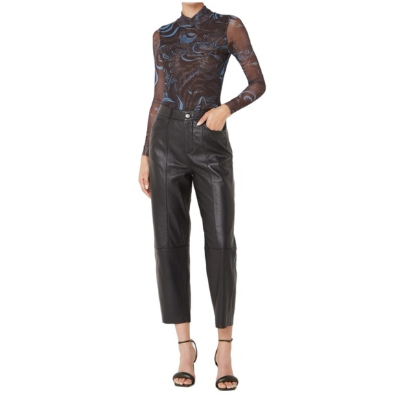 Ted Baker Judine Blue Mesh High Neck Long Sleeve Mock Neck Top XXS - Picture 2 of 5